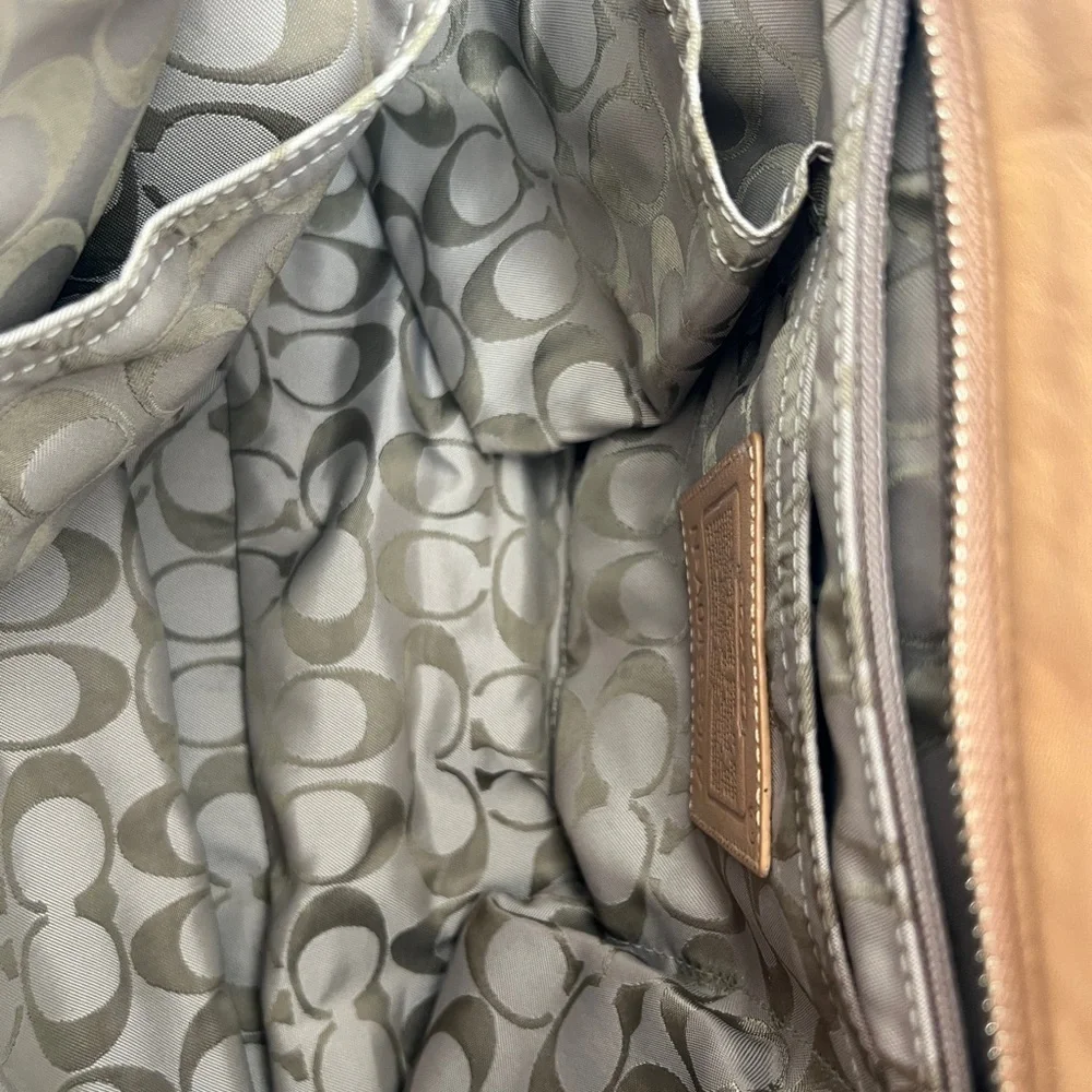Coach Brown Leather Zip Top Double Buckle Straps - Picture 10 of 14